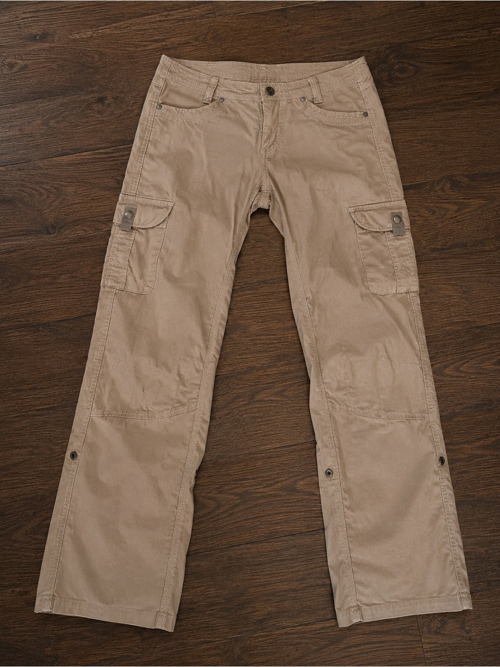 KÜHL Vintage Patina Dye Cargo Pants Women’s Size 8 Taupe Hiking Utility